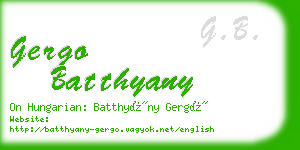 gergo batthyany business card